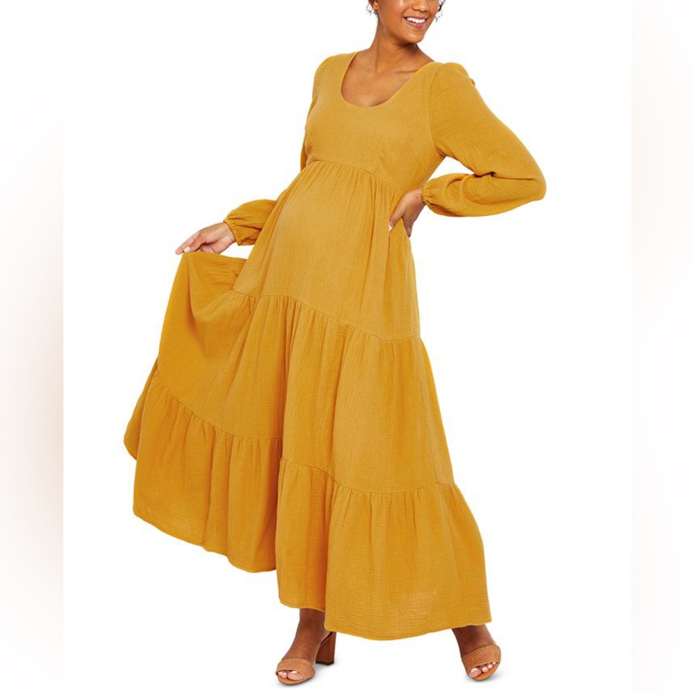 Motherhood Maternity Yellow Maxi Dress
